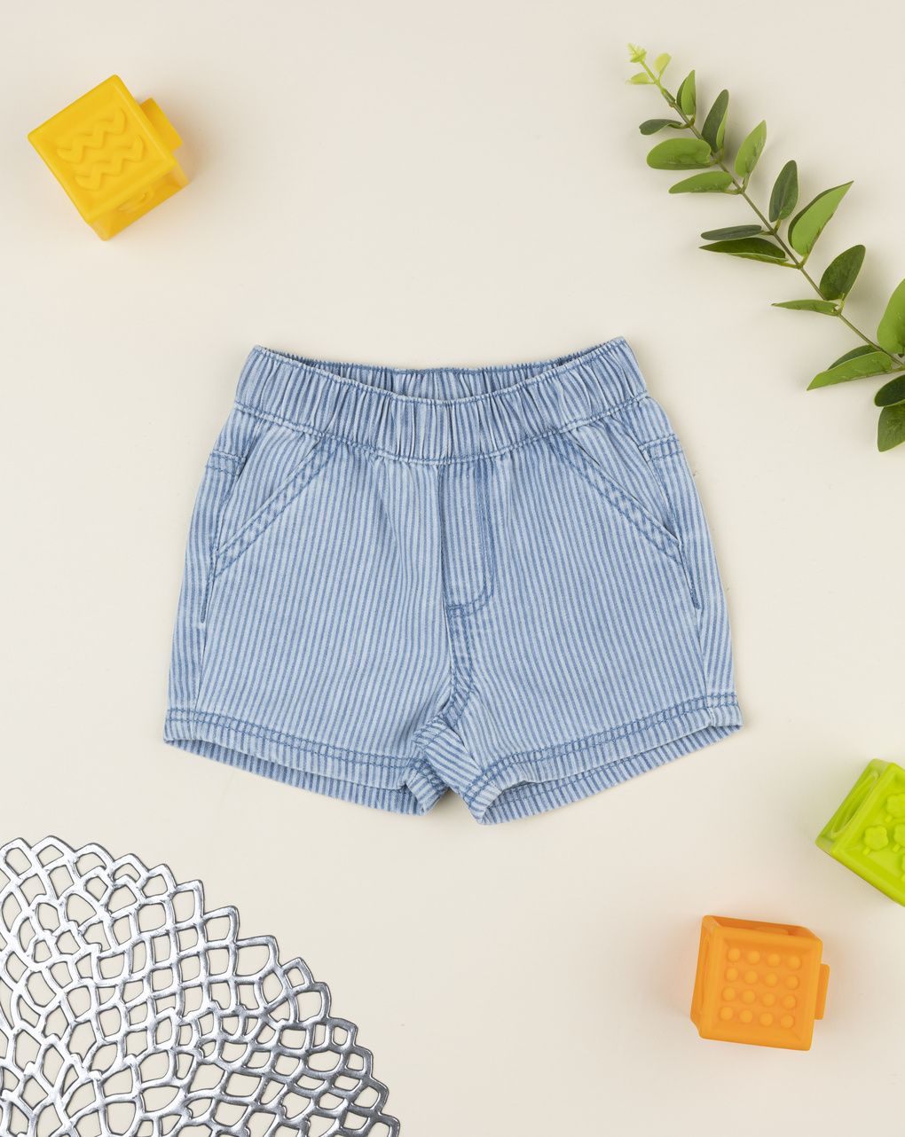 Shorts bimbo denim chiaro