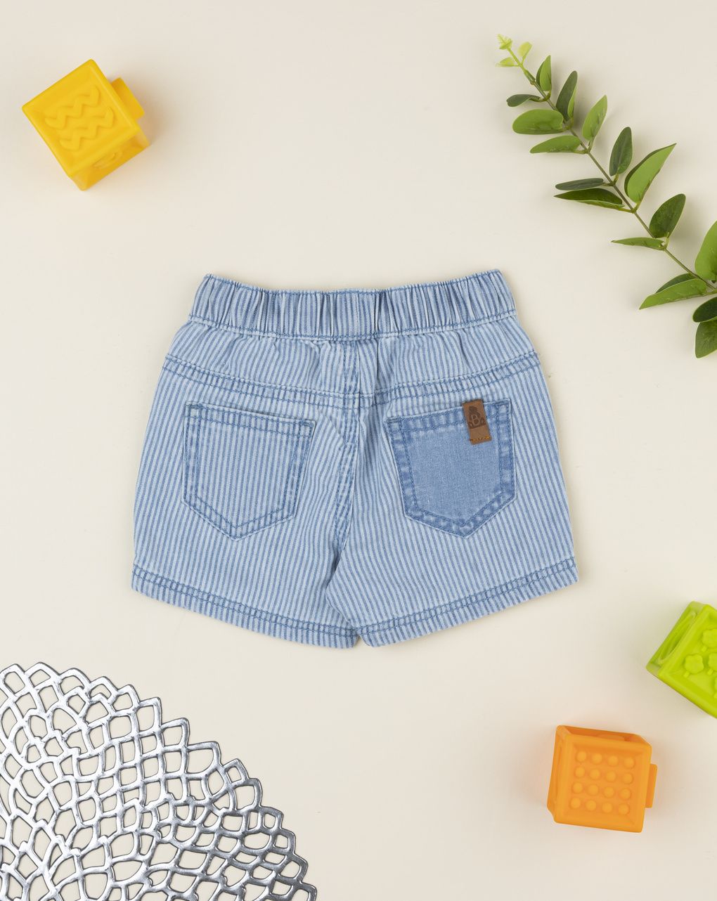 Shorts bimbo denim chiaro