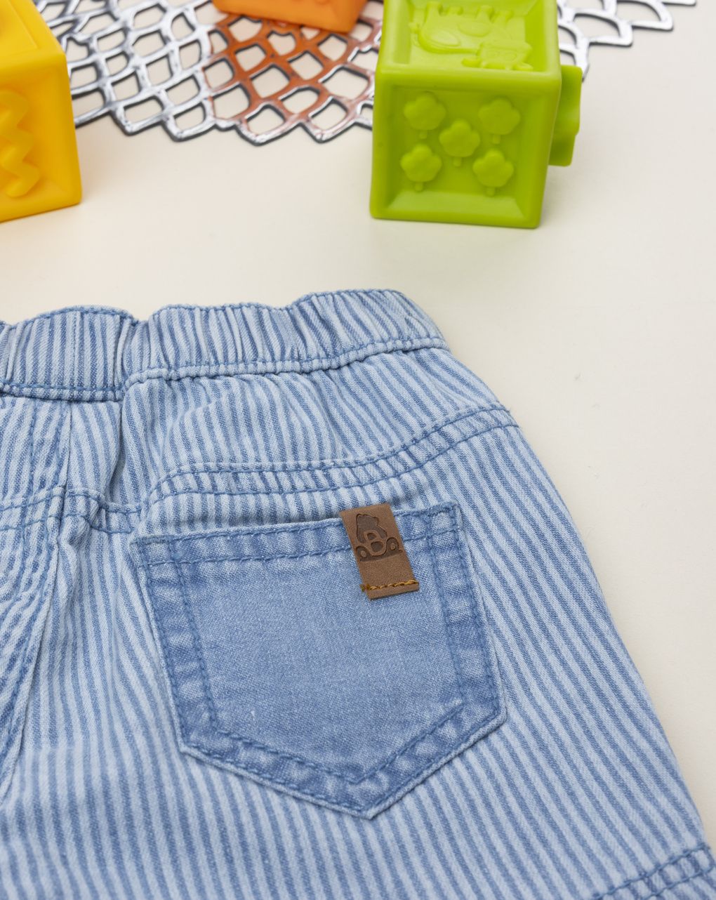 Shorts bimbo denim chiaro