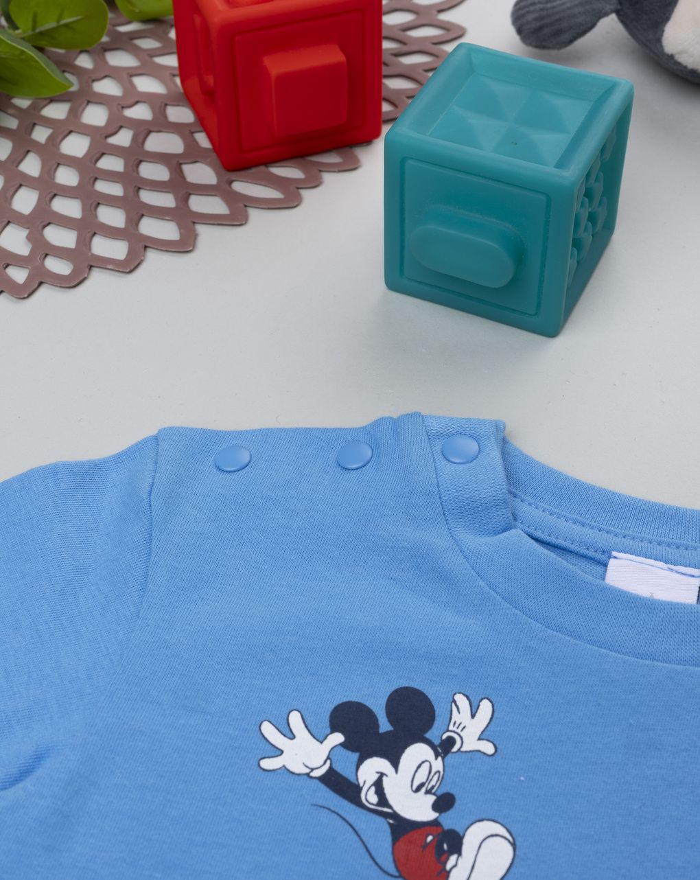 Pigiama corto azzurro bimbo mickey mouse