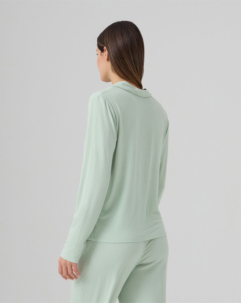 Pigiama allattamento costina verde