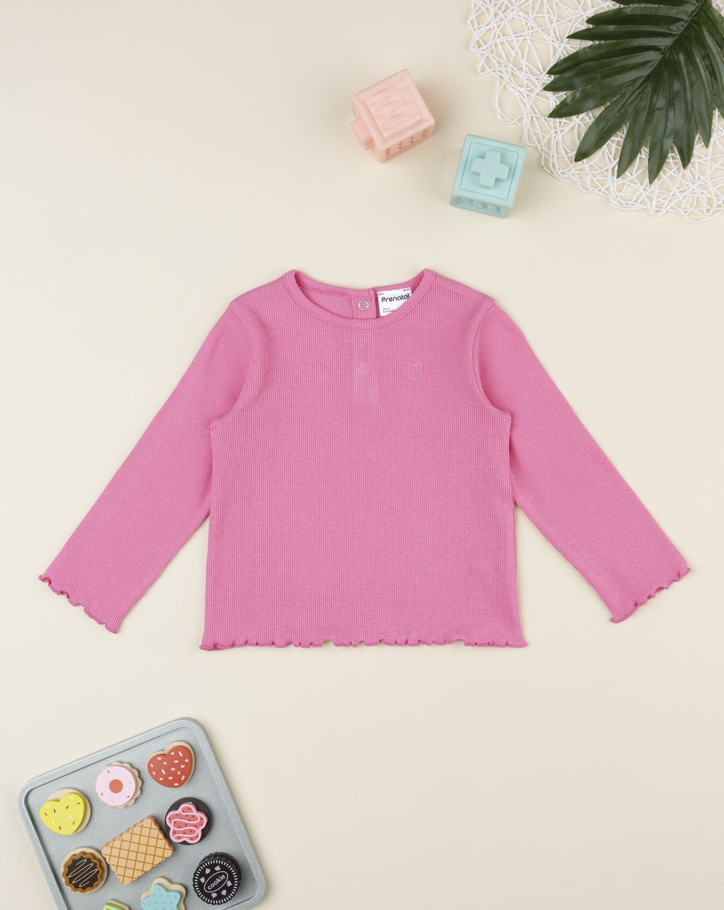 T-shirt bimba rosa costina