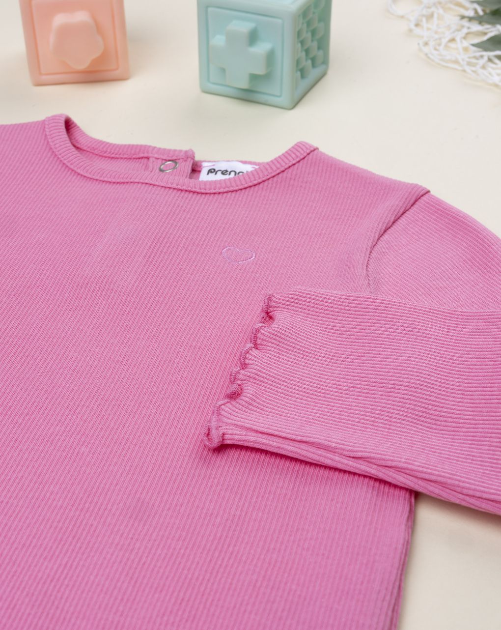 T-shirt bimba rosa costina