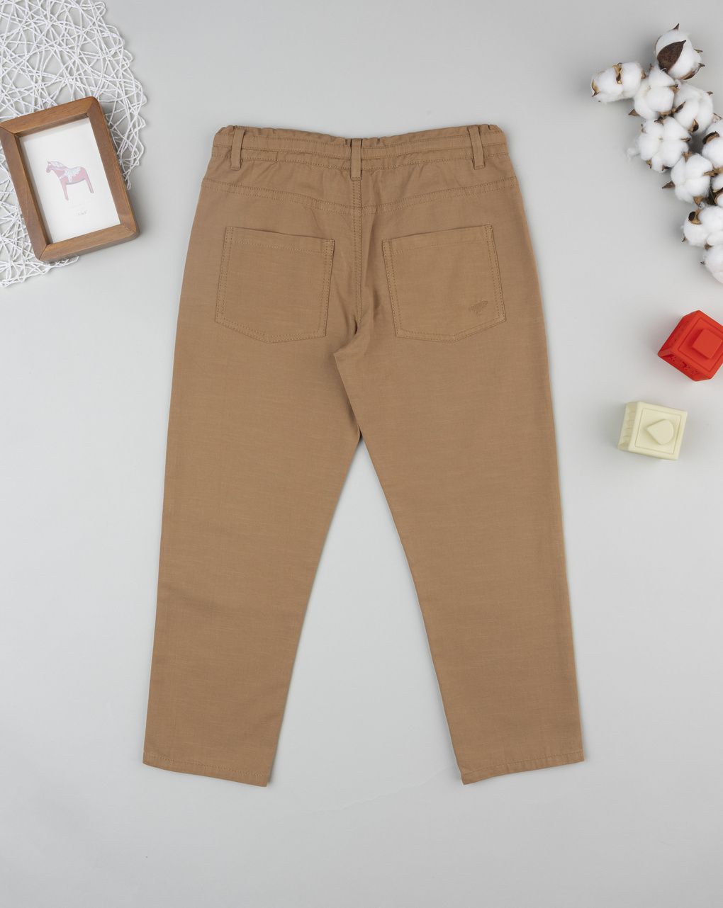 Pantalone bimbo marrone twill