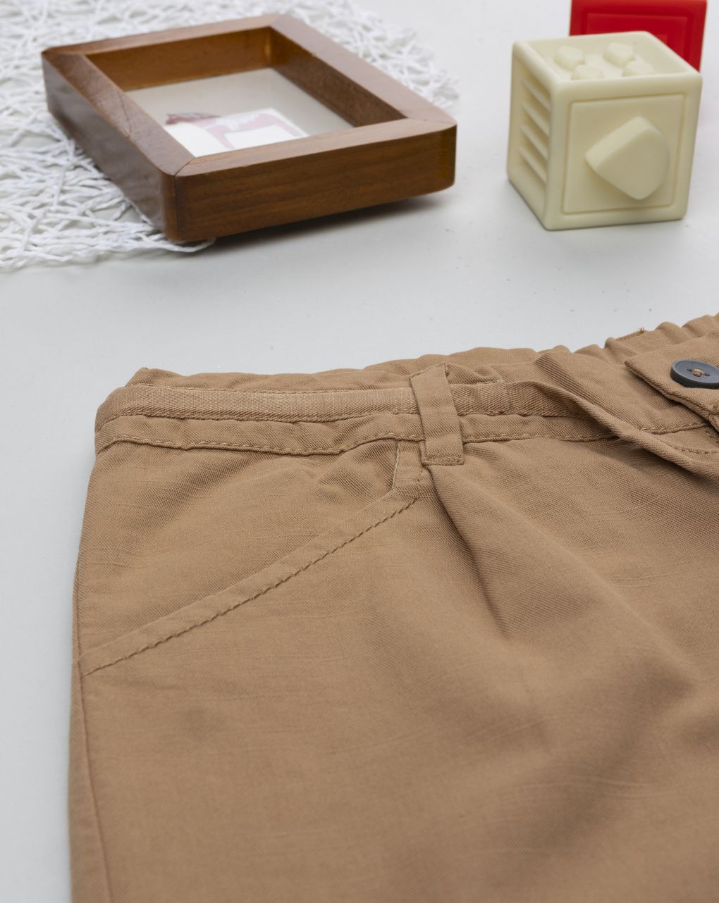 Pantalone bimbo marrone twill