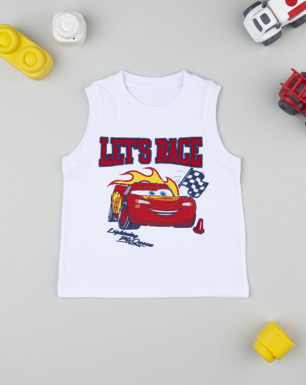 Canotta bimbo cars bianca