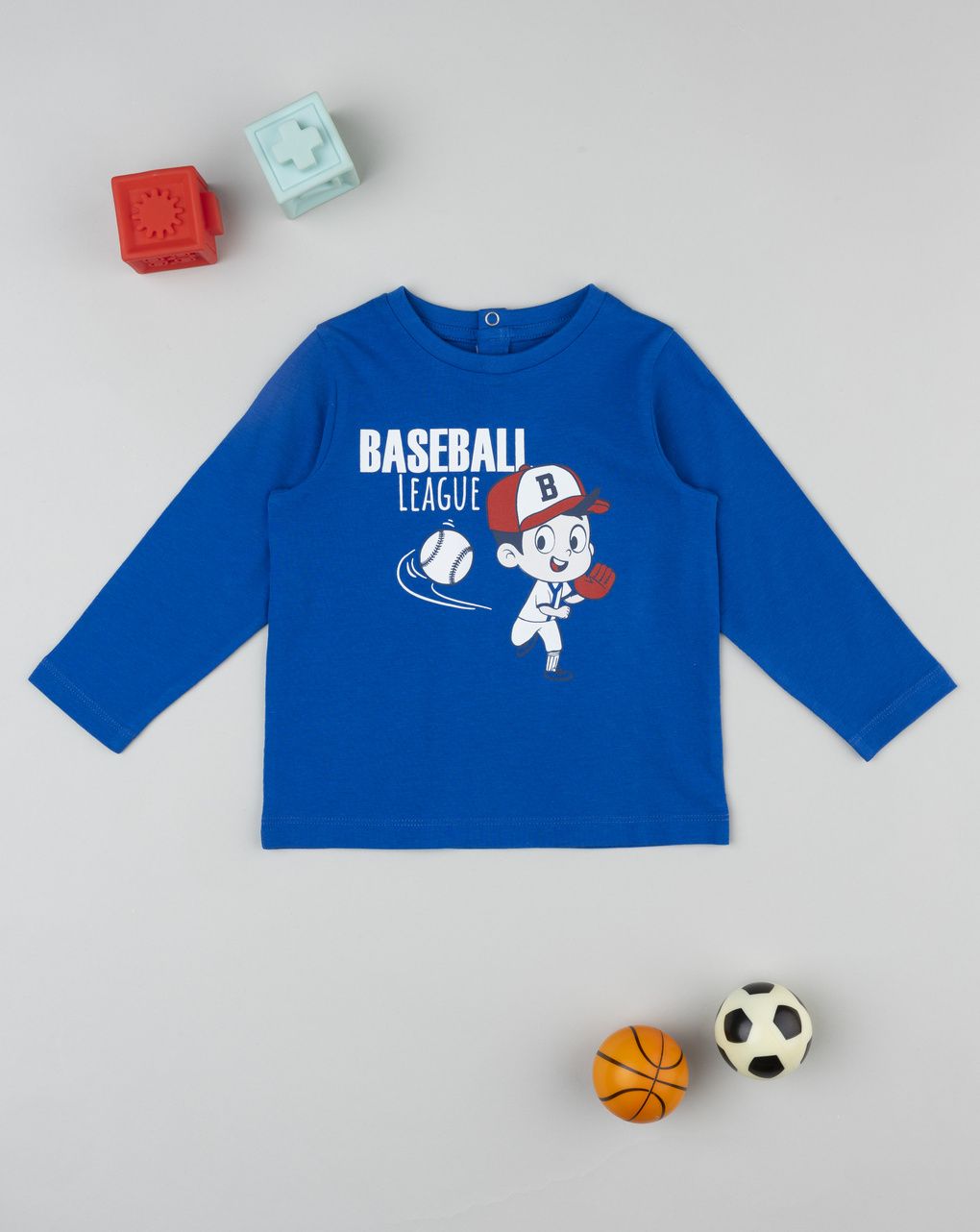 T-shirt bimbo bluette stampata