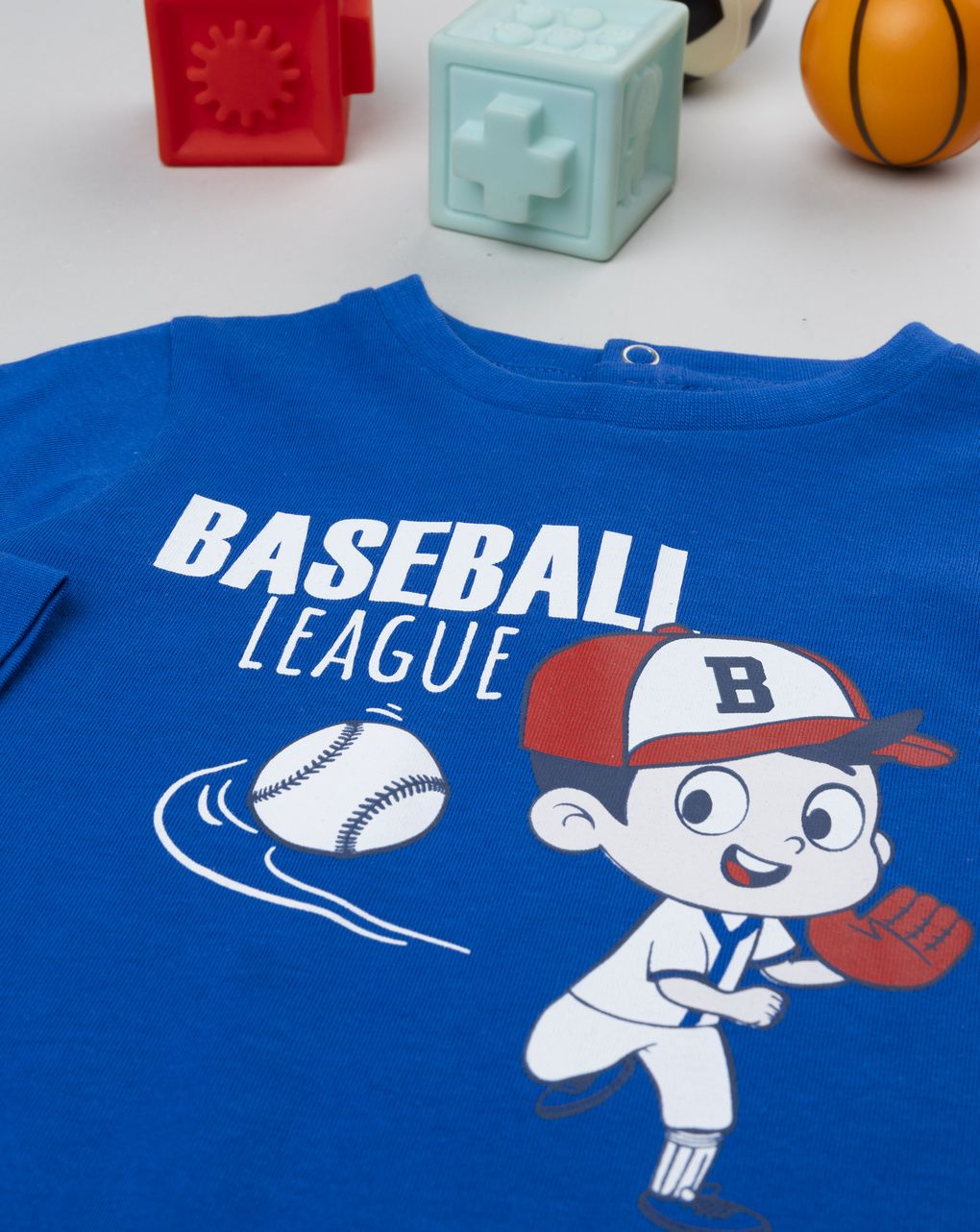 T-shirt bimbo bluette stampata