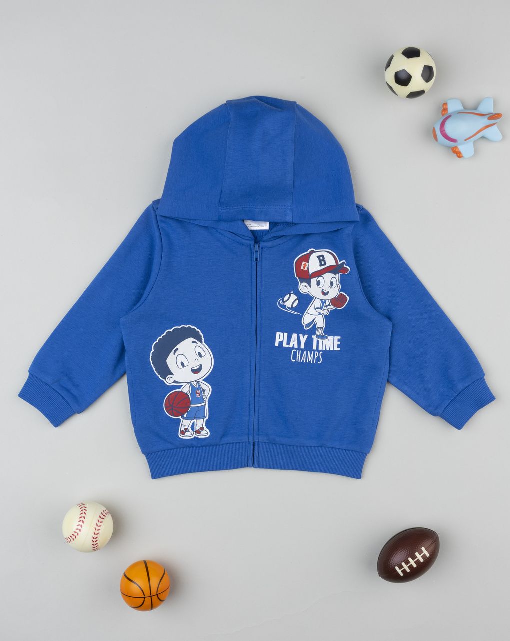 Felpa bimbo blu stampata
