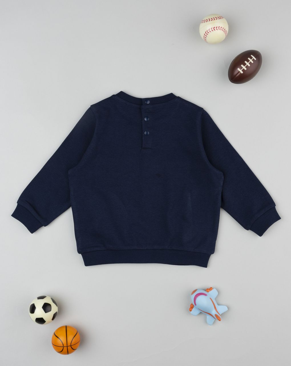 Felpa bimbo blu stampa "play time"