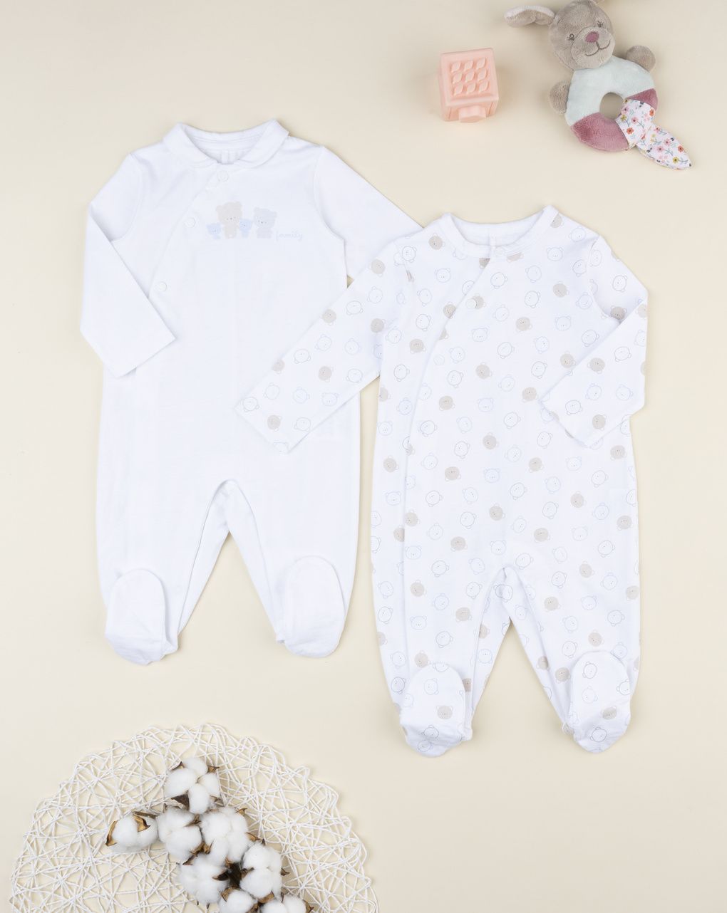 Pack 2 tutine bimbo orsetti bianche