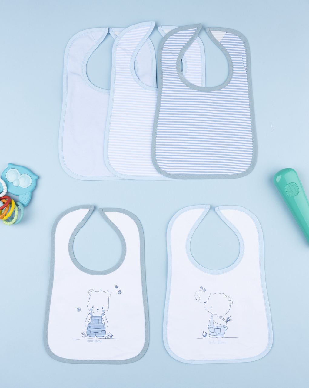 Pack 5 bavaglini plastificati bimbo