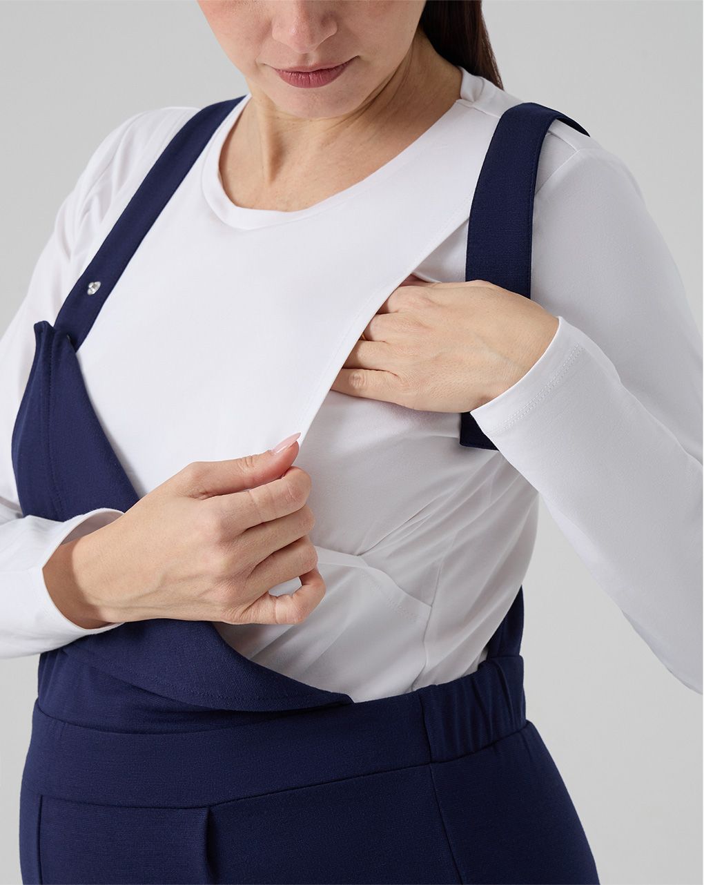 Salopette blu premaman