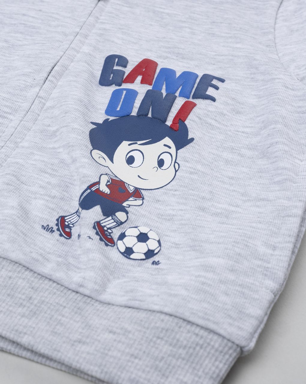 Felpa bimbo beige stampata