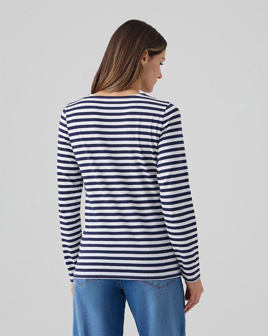 T-shirt allattamento righe bianche/blu