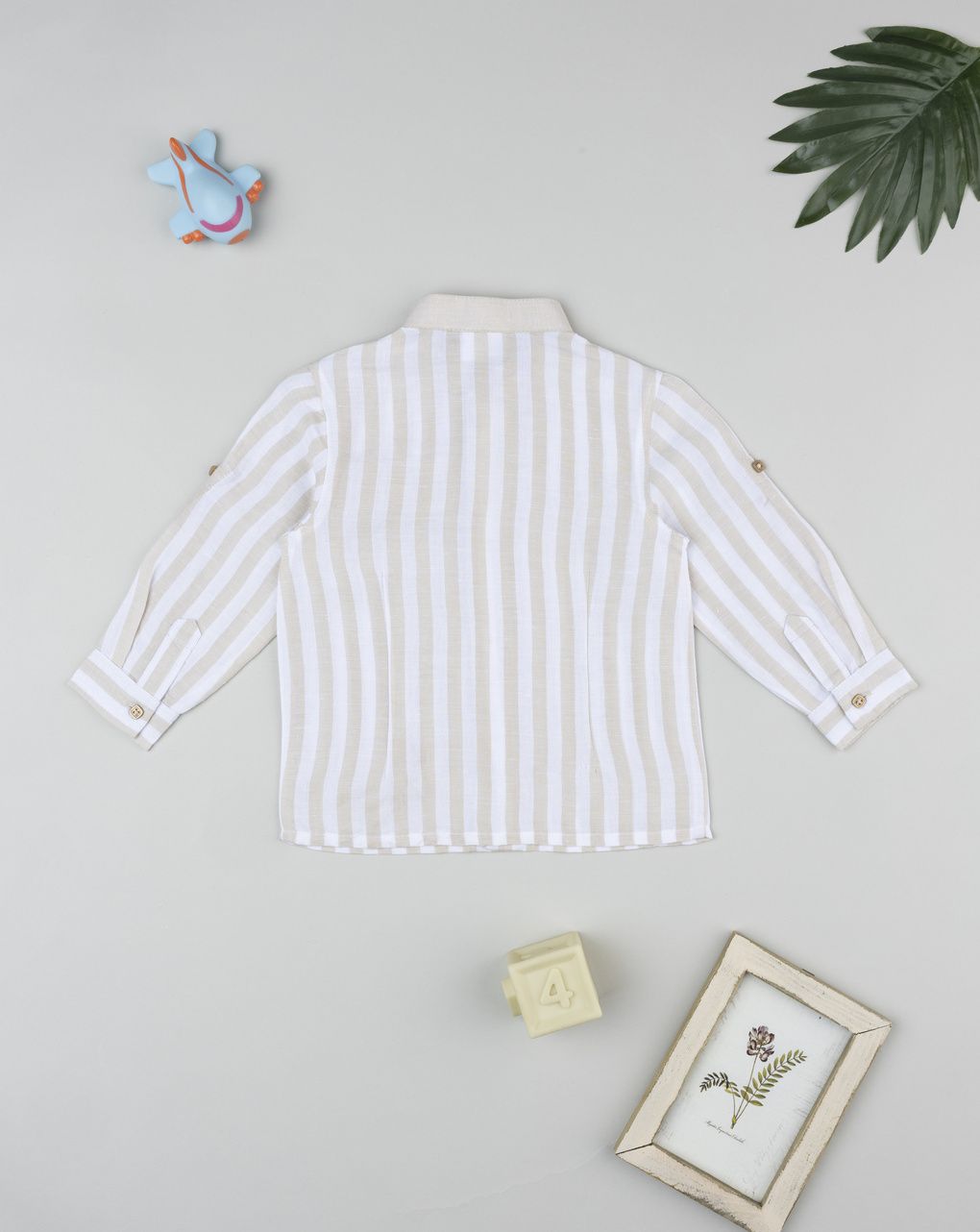Camicia lino bimbo rigata