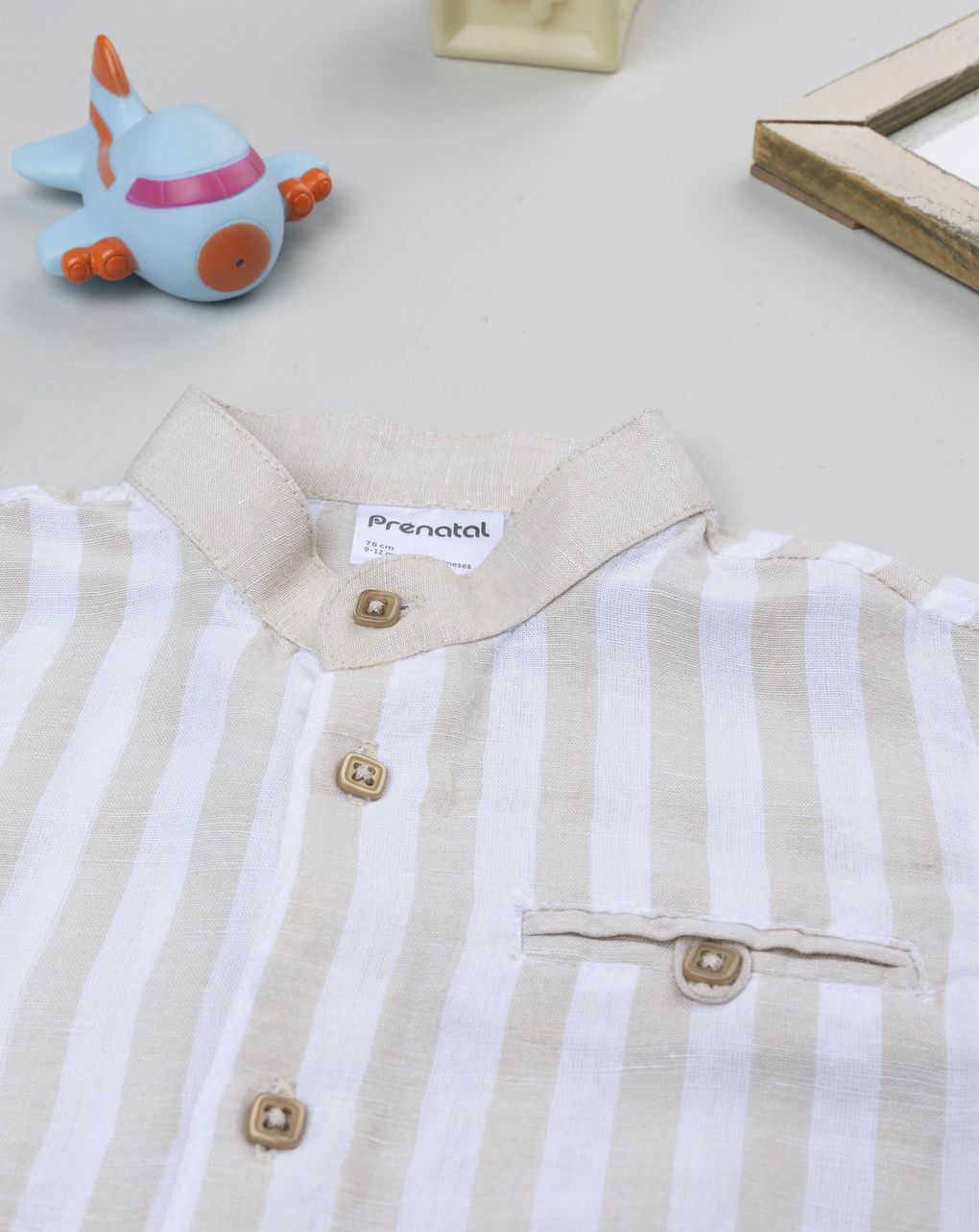 Camicia lino bimbo rigata
