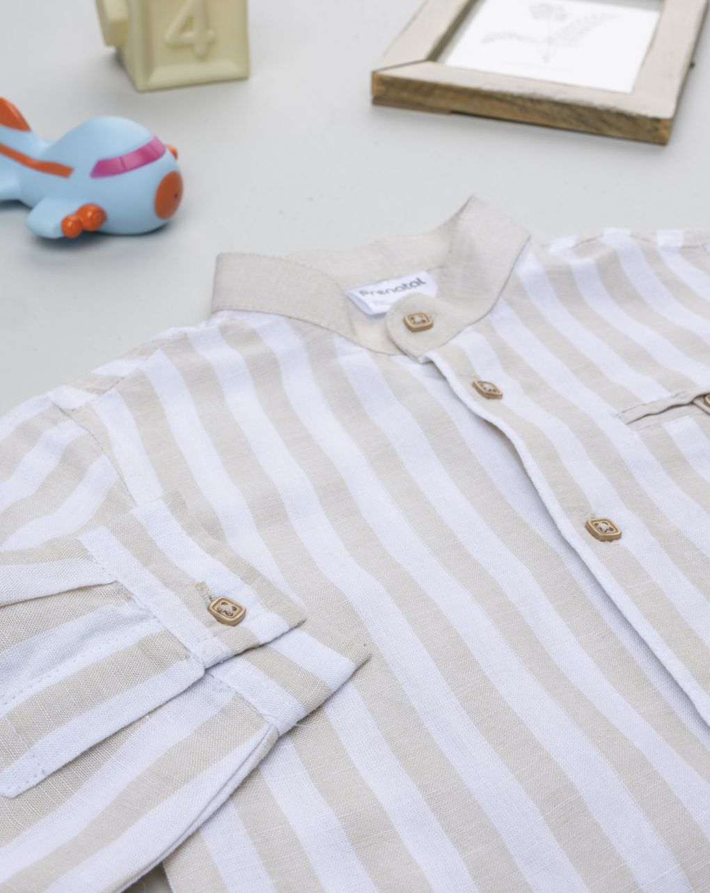 Camicia lino bimbo rigata