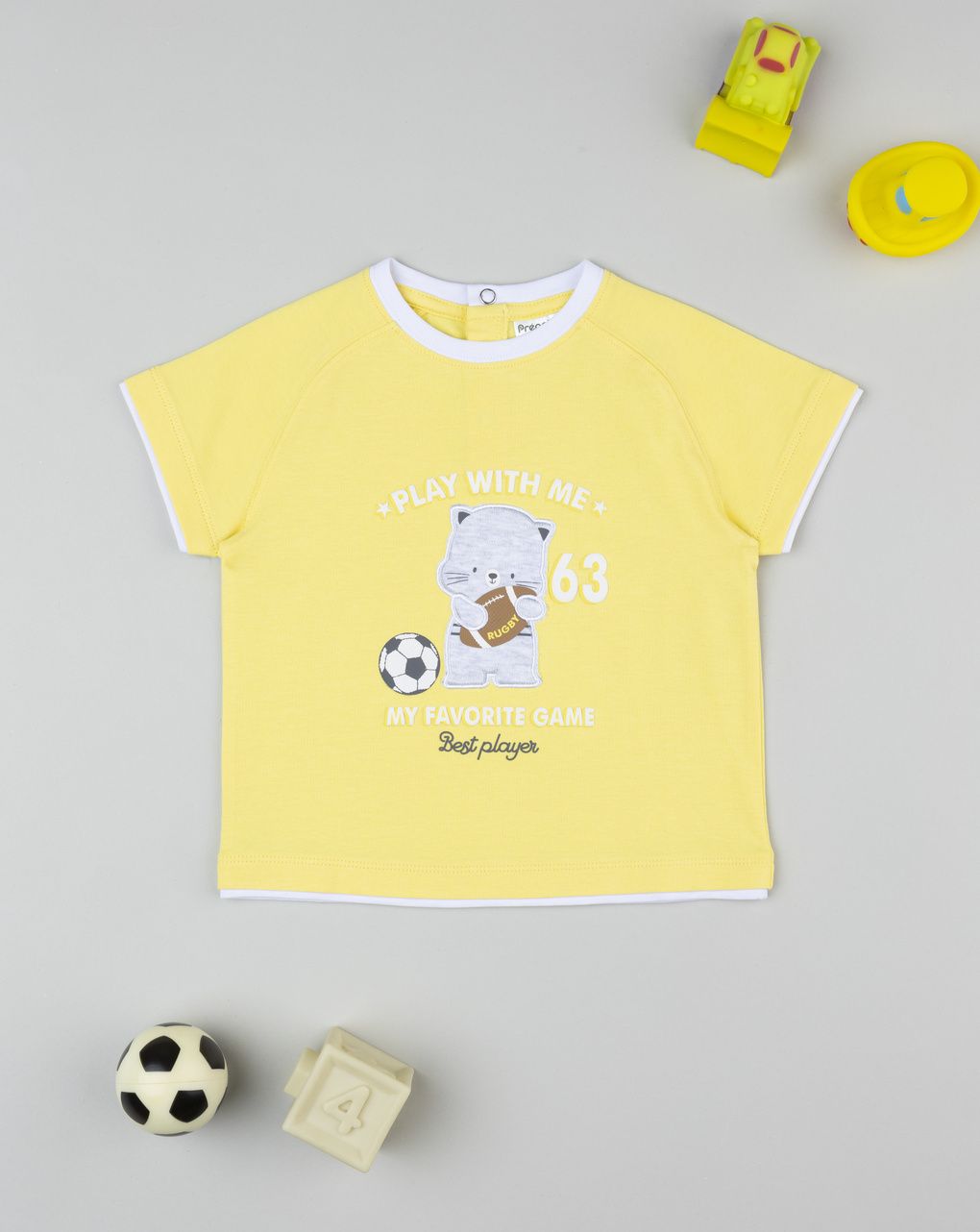 T-shirt bimbo gialla orsetto