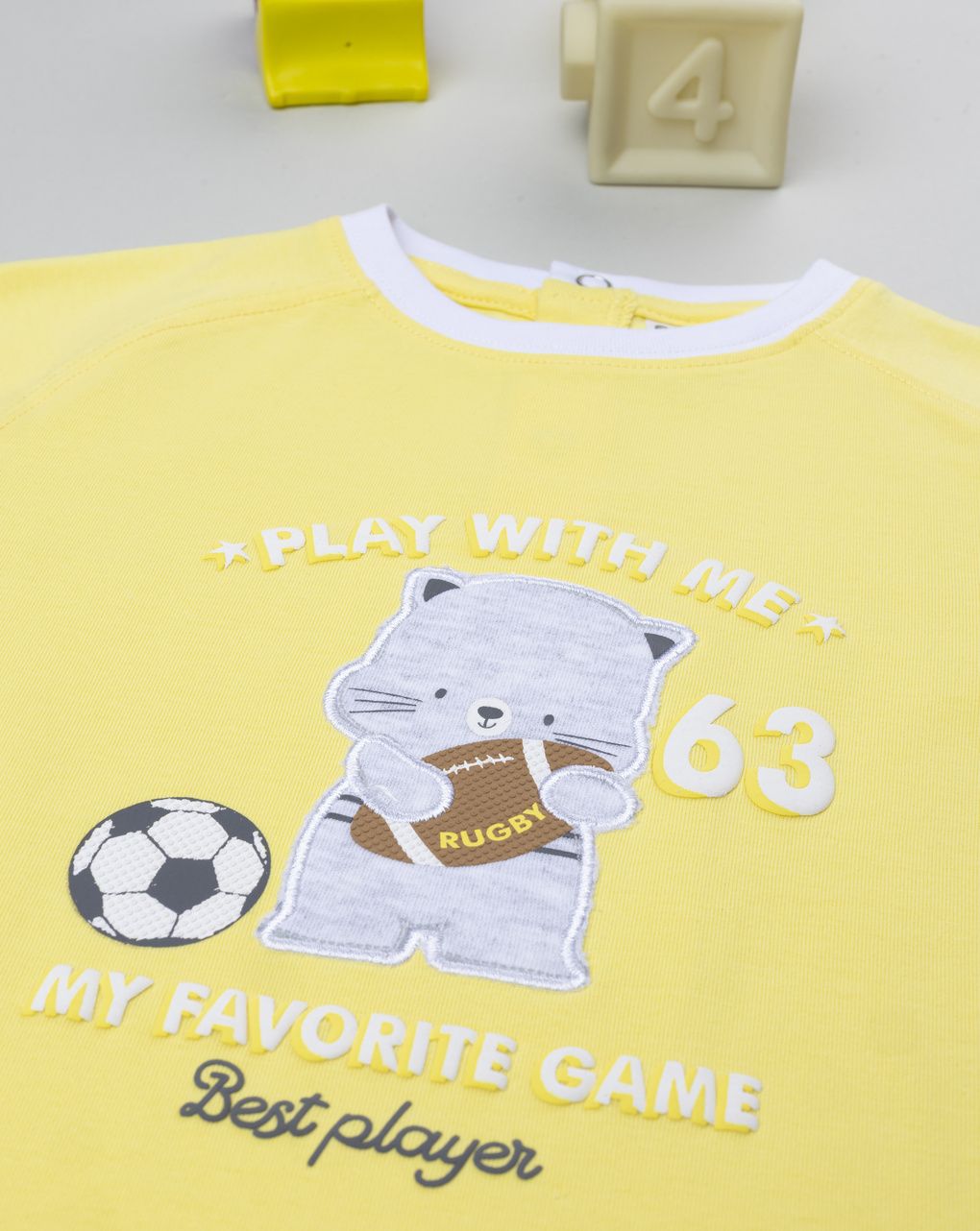 T-shirt bimbo gialla orsetto