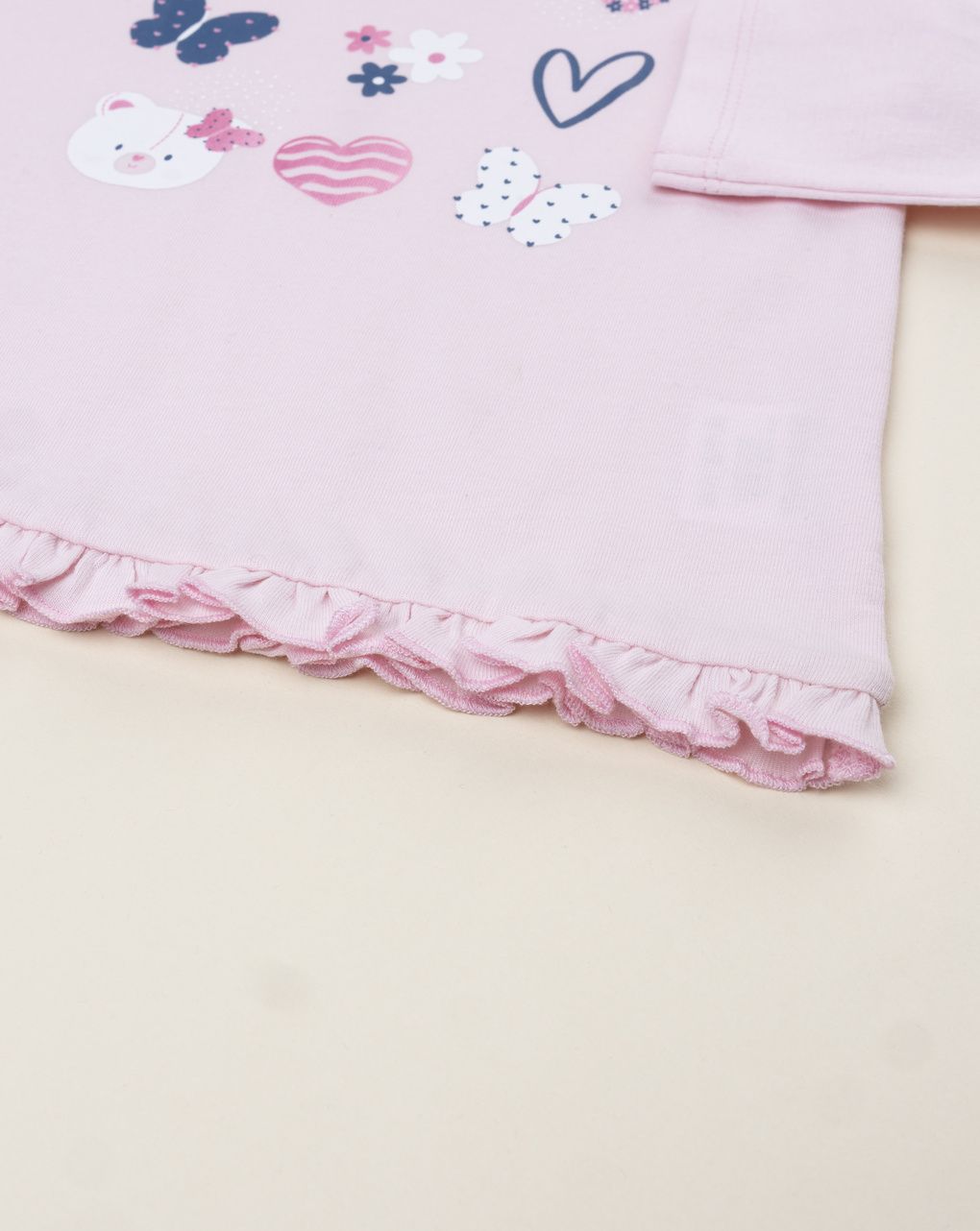 T-shirt bimba rosa cuori