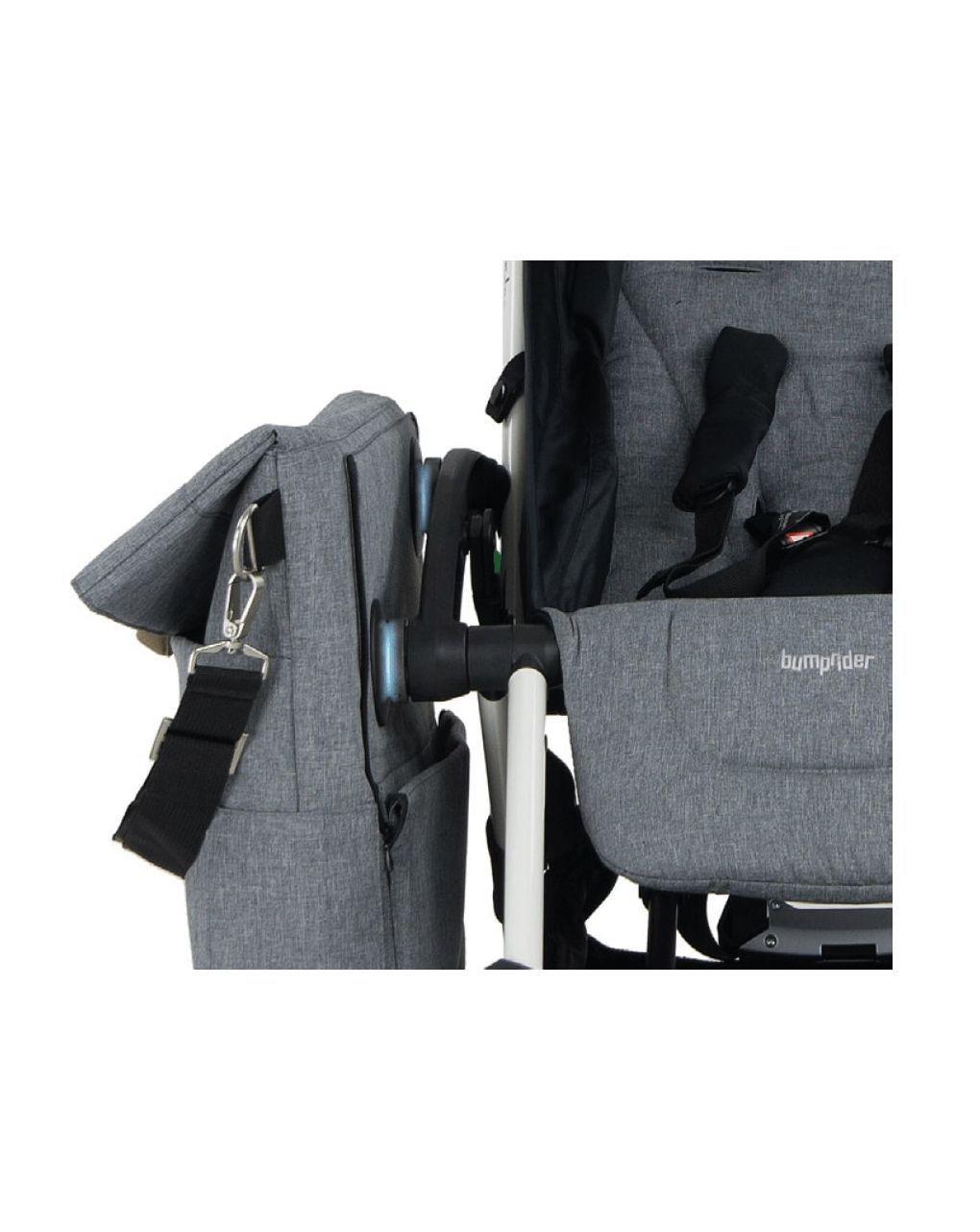 Borsa mamma grigio melange-nero - bumprider