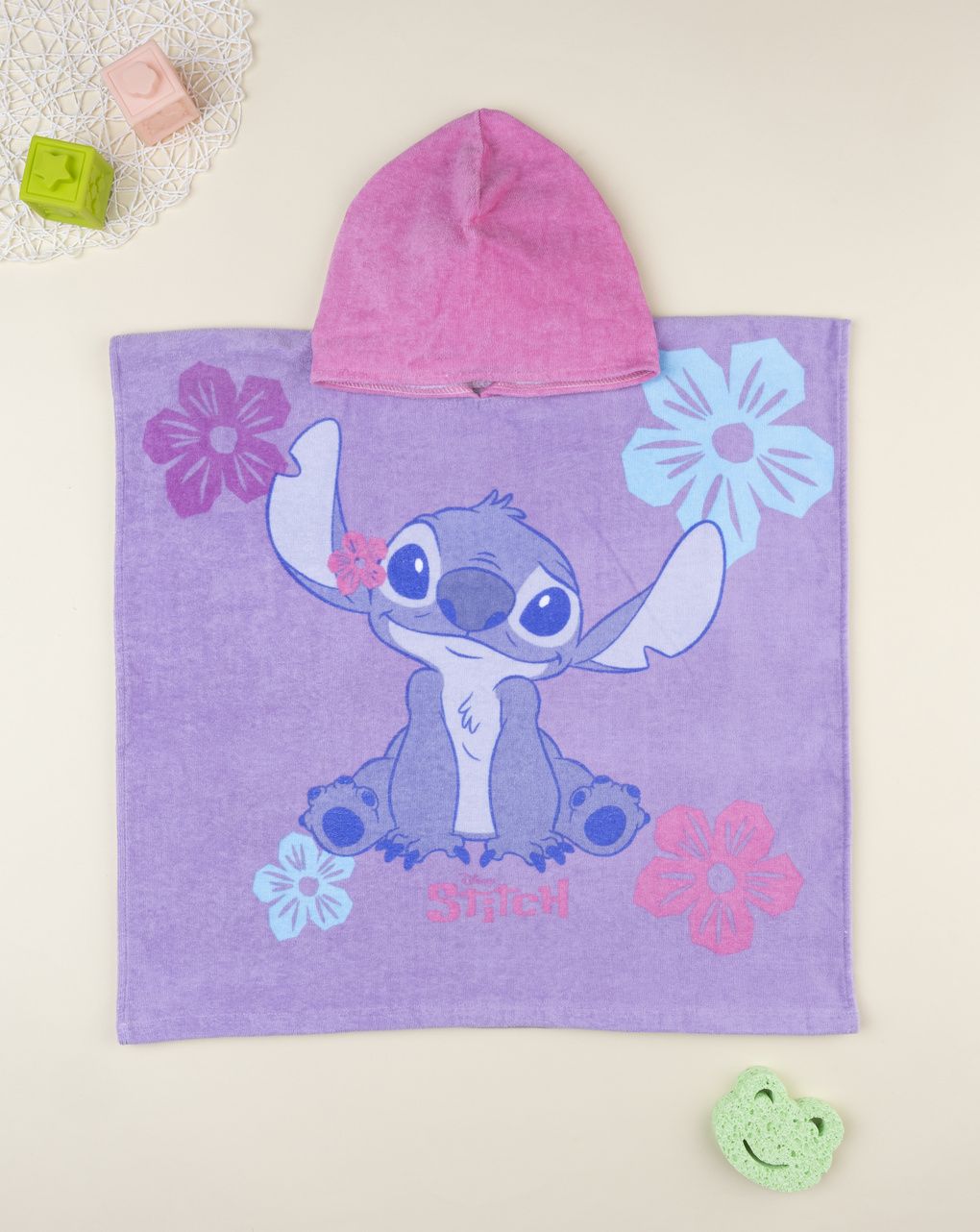 Poncho mare bimba stitch