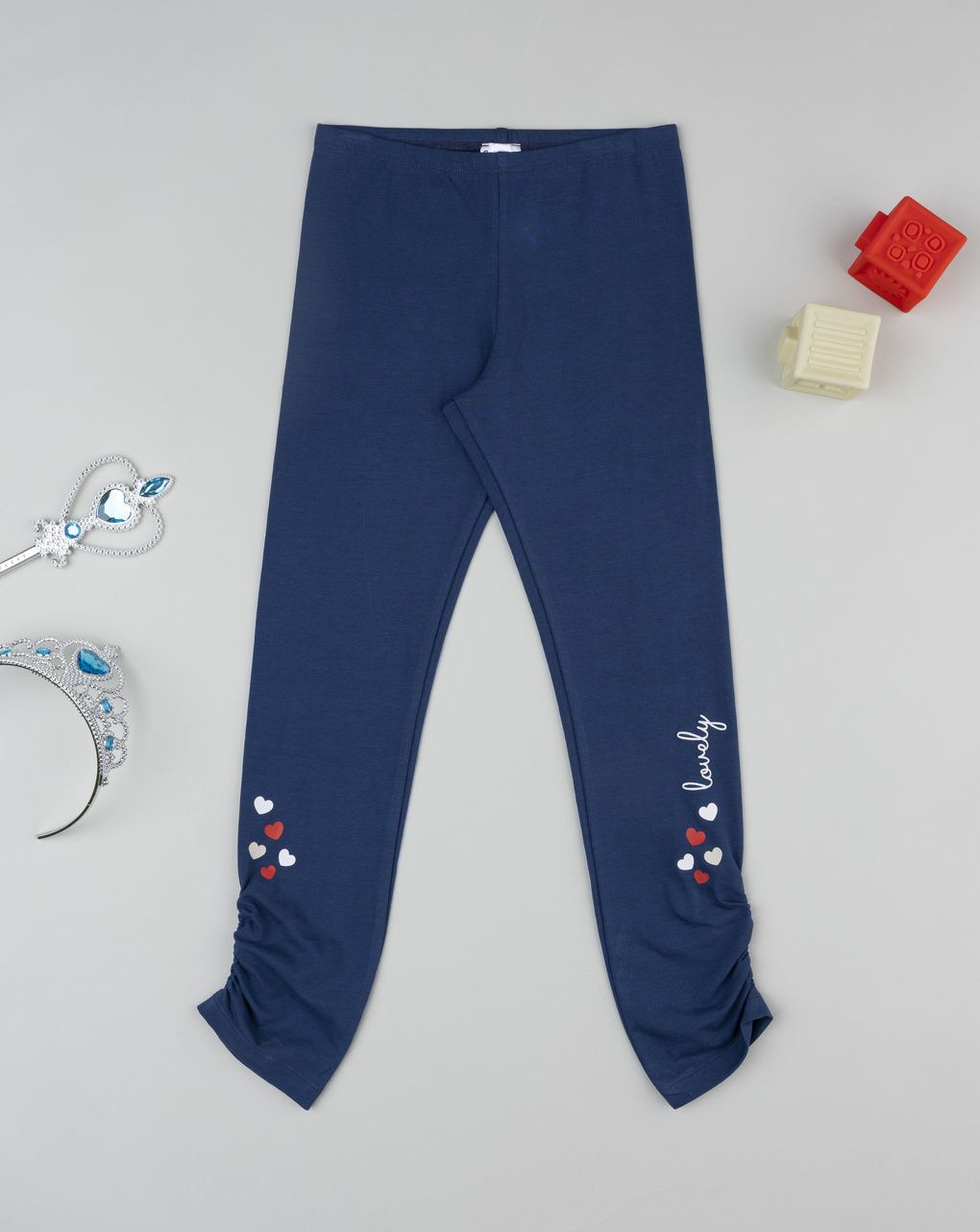 Legging bimba blu stampato
