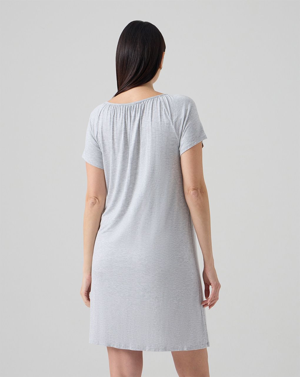 Camicia da notte premaman grigio chiaro