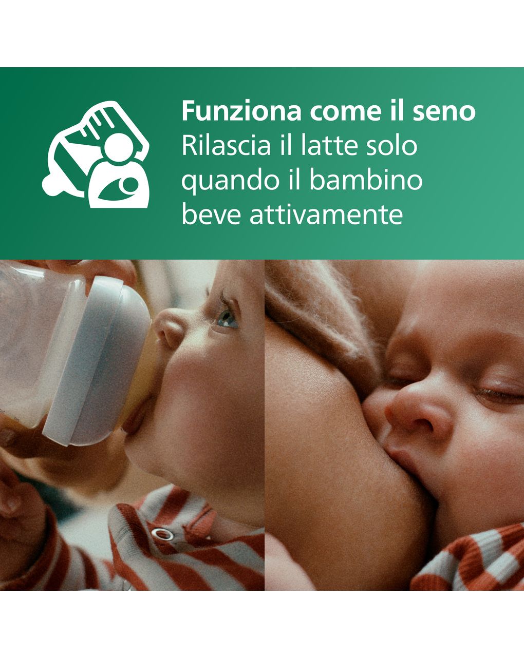 Biberon natural response in vetro 120 ml, con tettarella flusso 2 (lento). età consigliata: 0-3m. biberon 1 pz: scy930/01 - philips avent