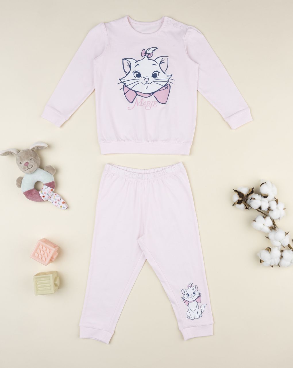 Pigiama bimba rosa disney minou