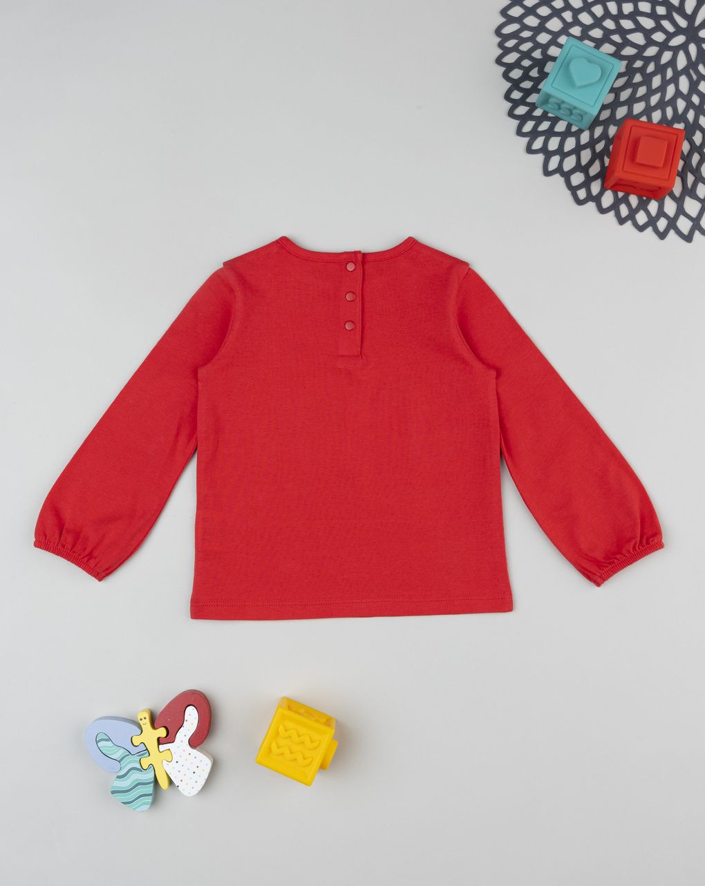 T-shirt bimba rossa stampa