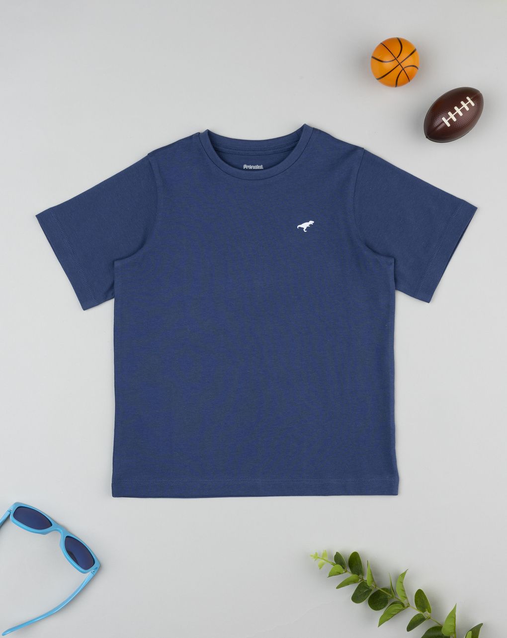 T-shirt blu mezza manica bambino