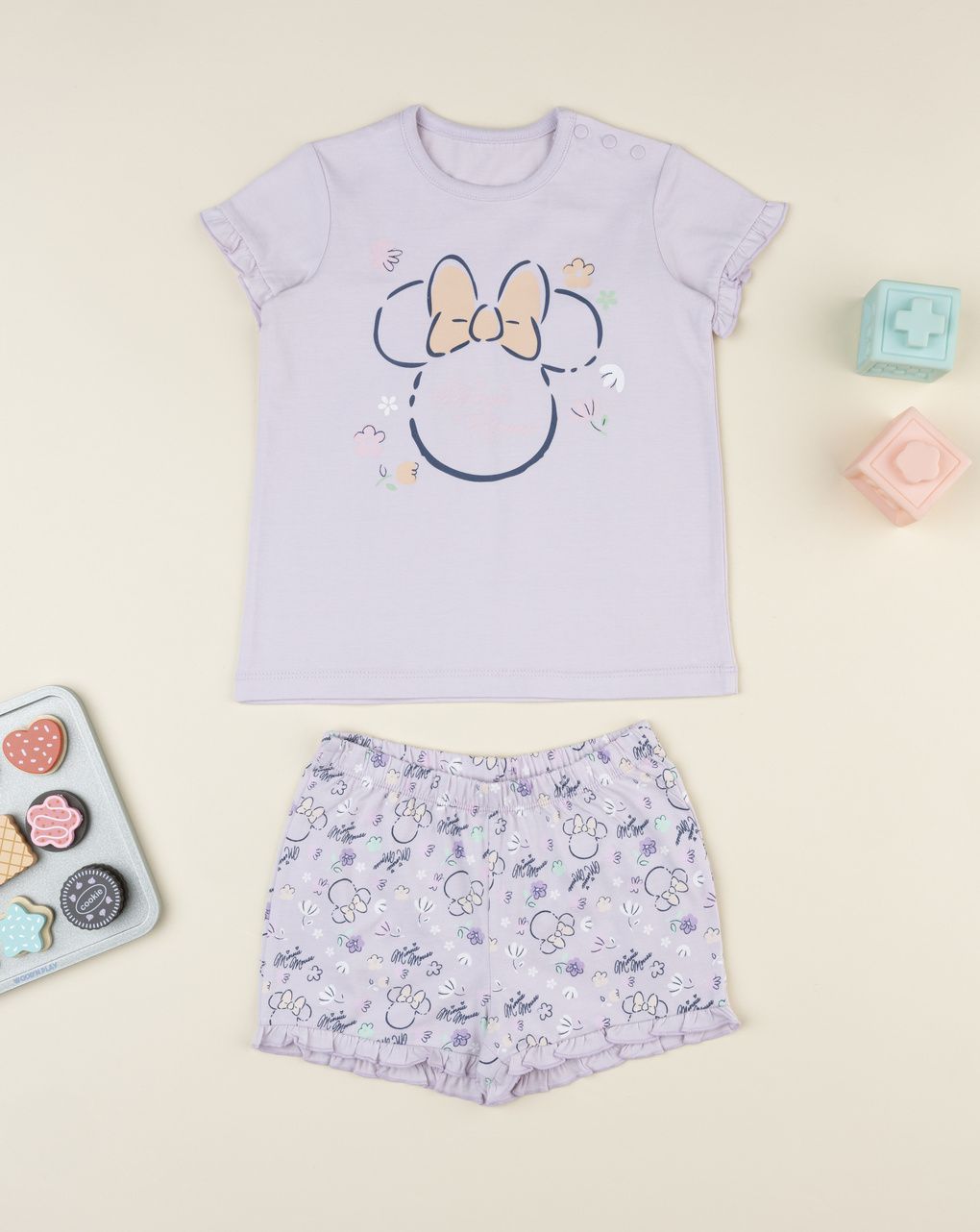 Pigiama estivo bimba minnie lilla
