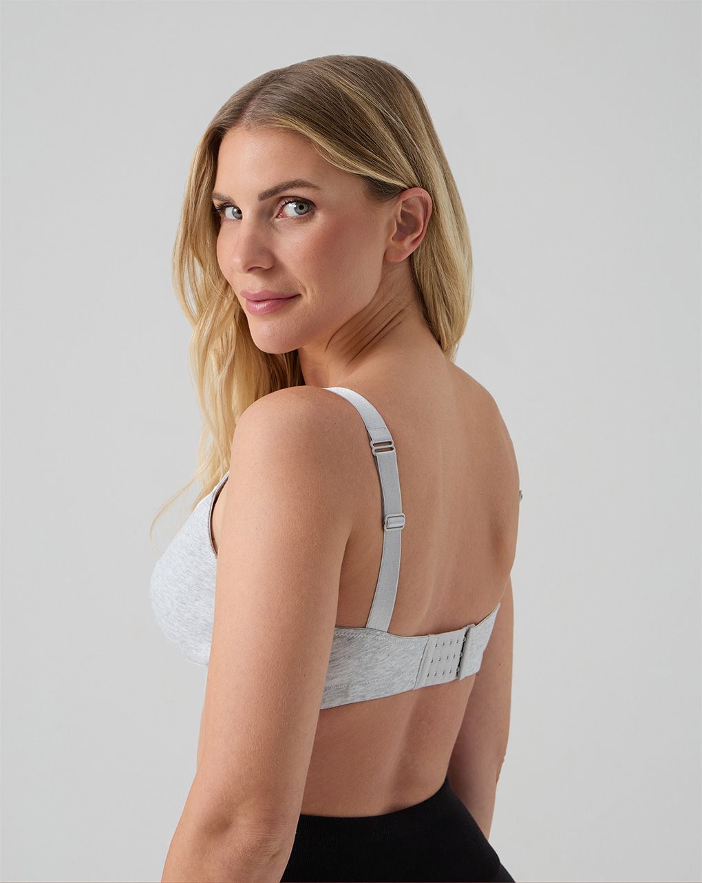Reggiseno allattamento grigio inseri bianchi