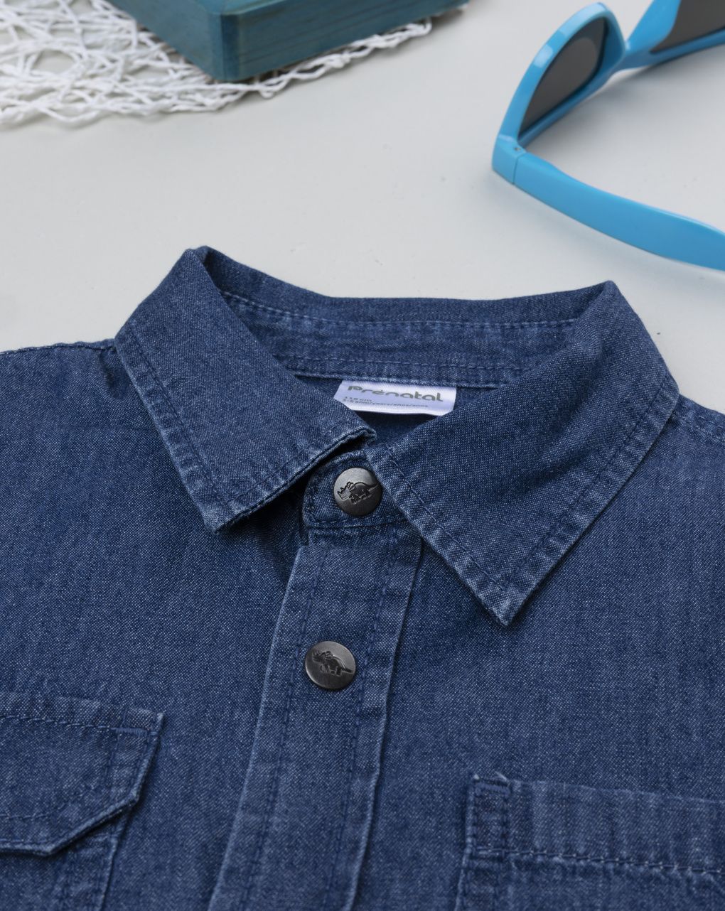 Camicia bimbo denim mezza manica