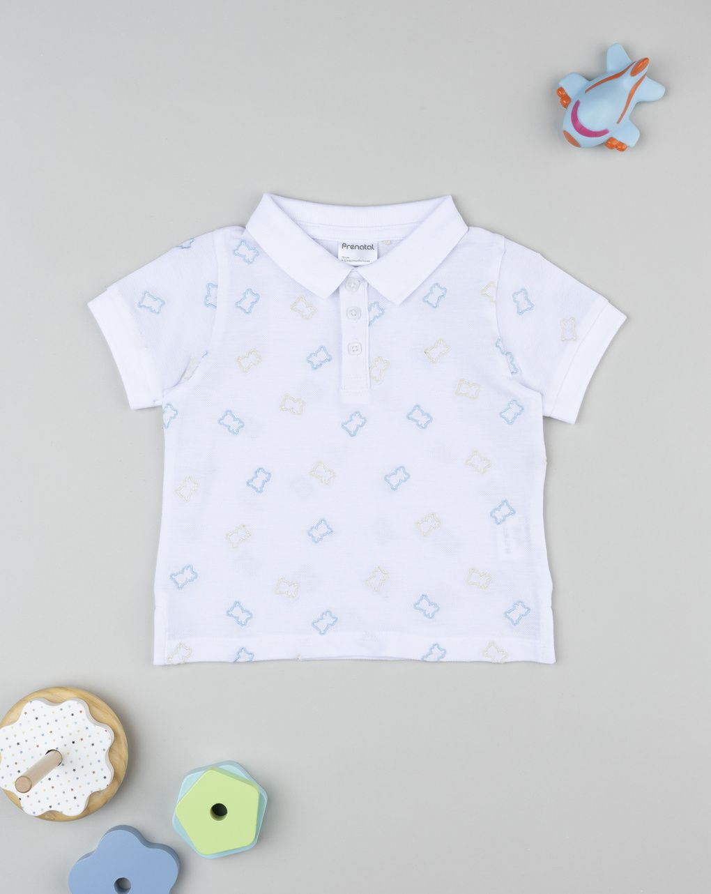 Polo bimbo bianca orsi