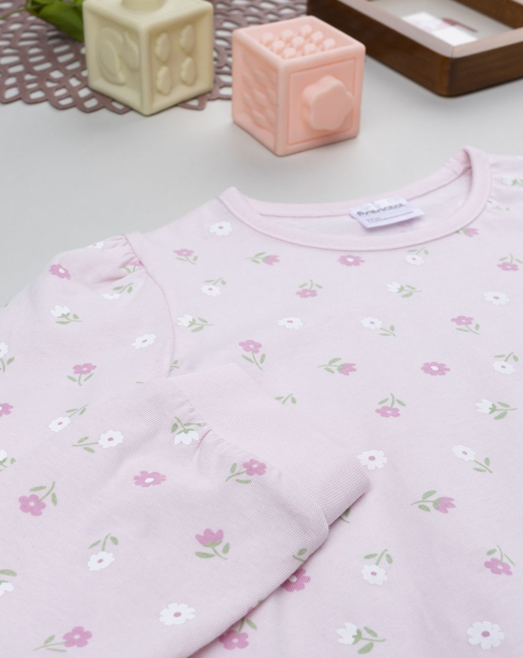 Pigiama lungo bimba fiori