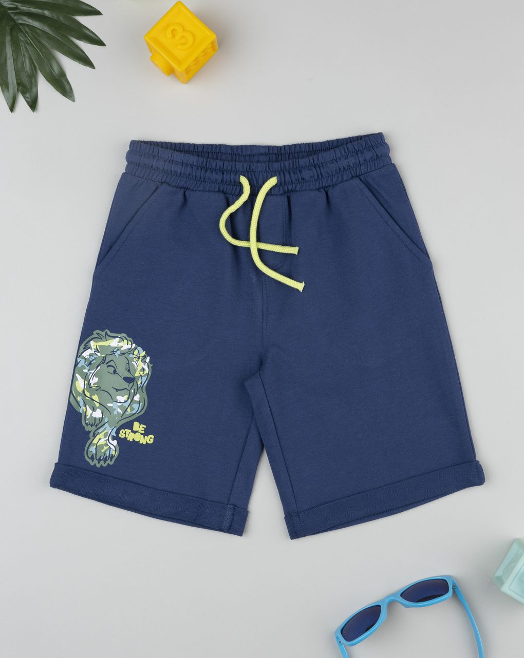 Shorts bimbo blu leone