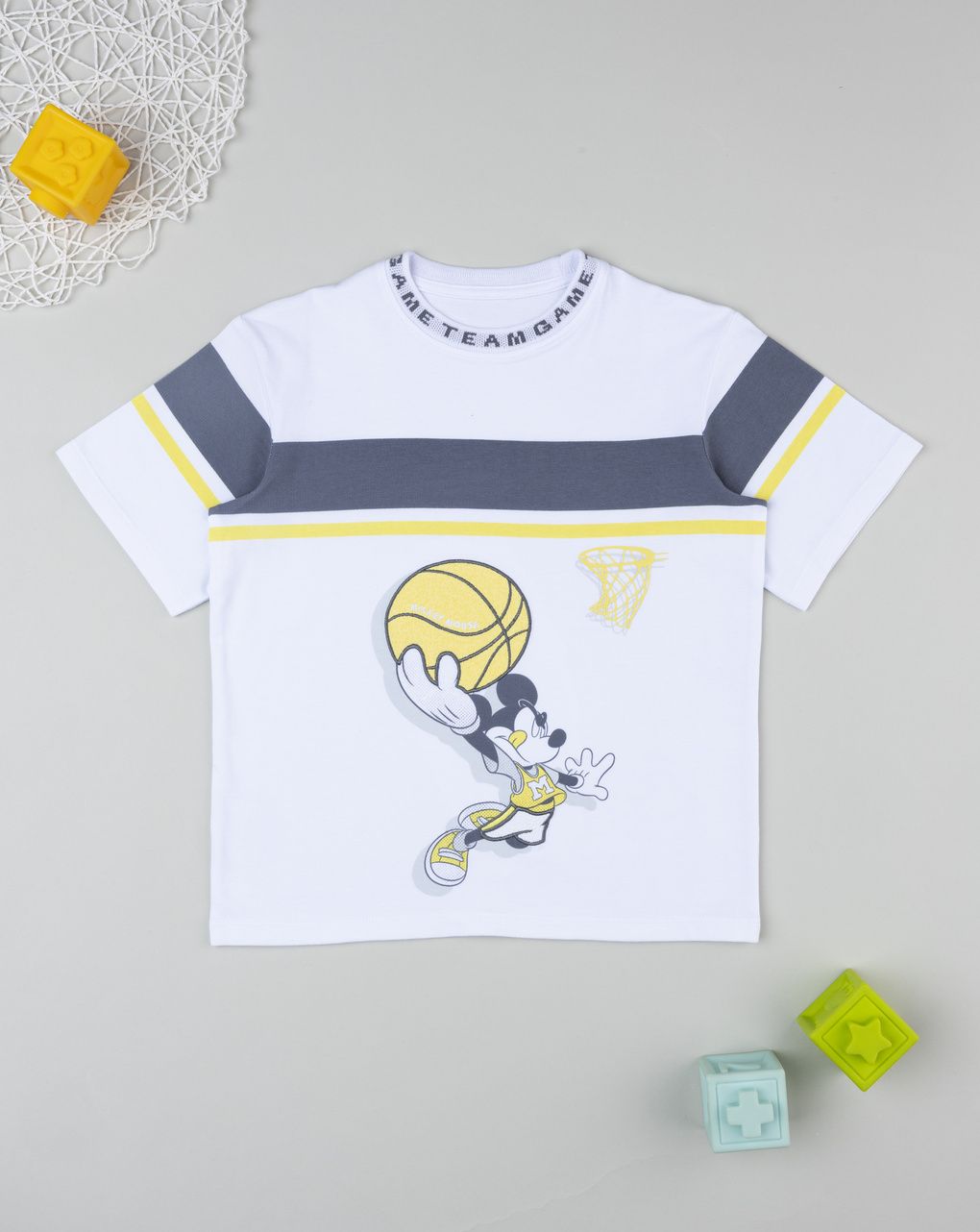 T-shirt bambino mickey basket