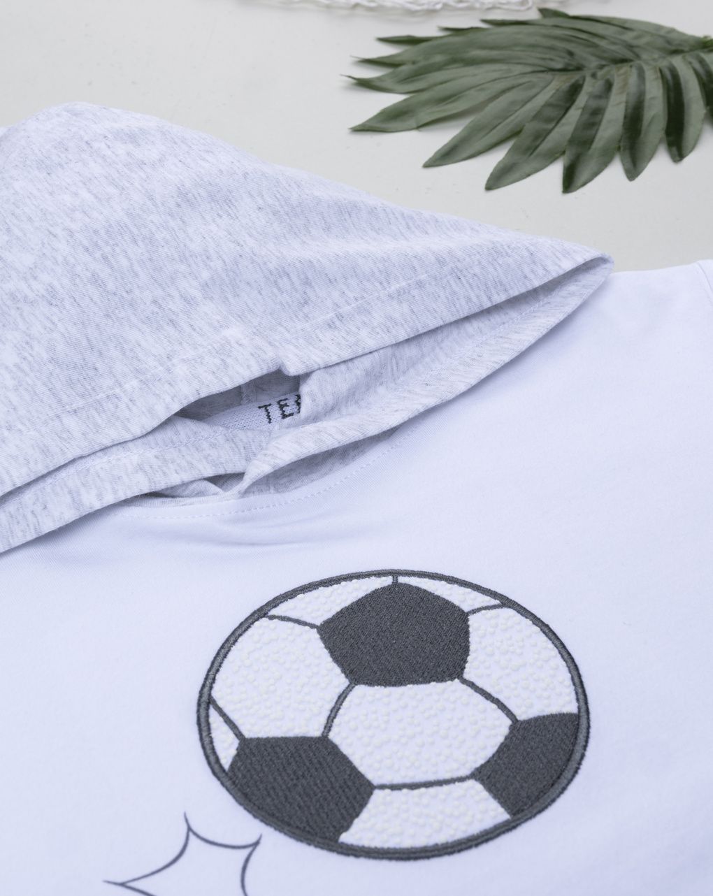 T-shirt bambino mickey calcio con cappuccio