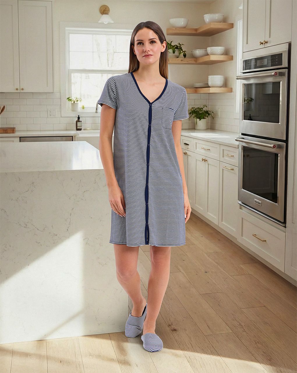 Pantofole premaman regate bianco/blu