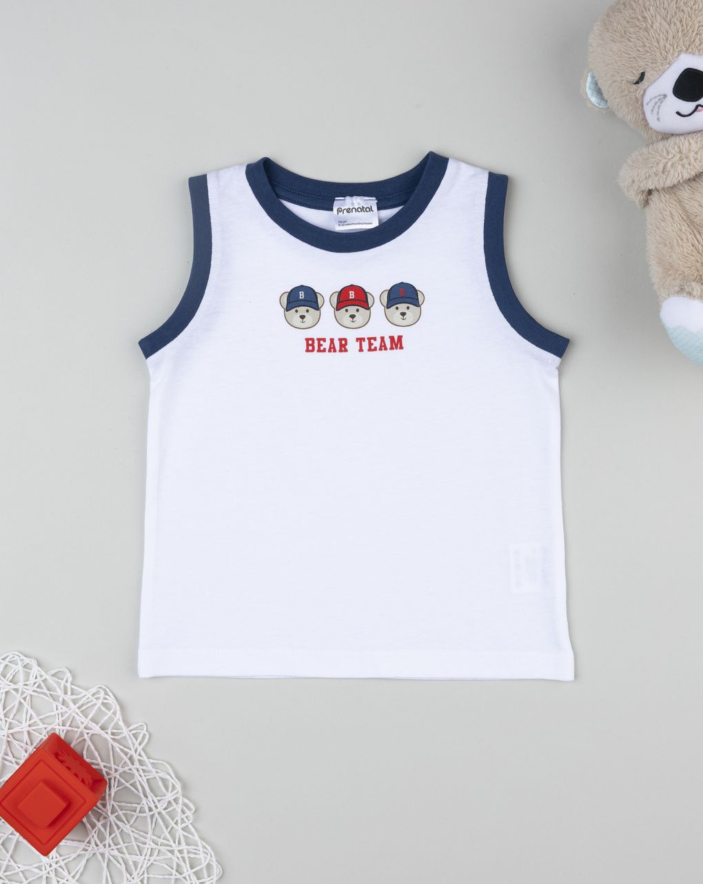 Canotta bimbo bianca stampa orsetti