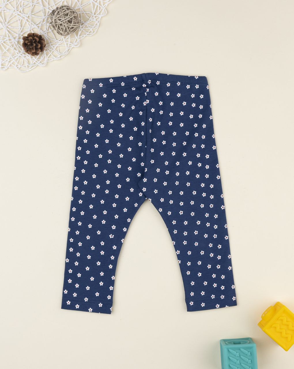 Legging bimba blu pois