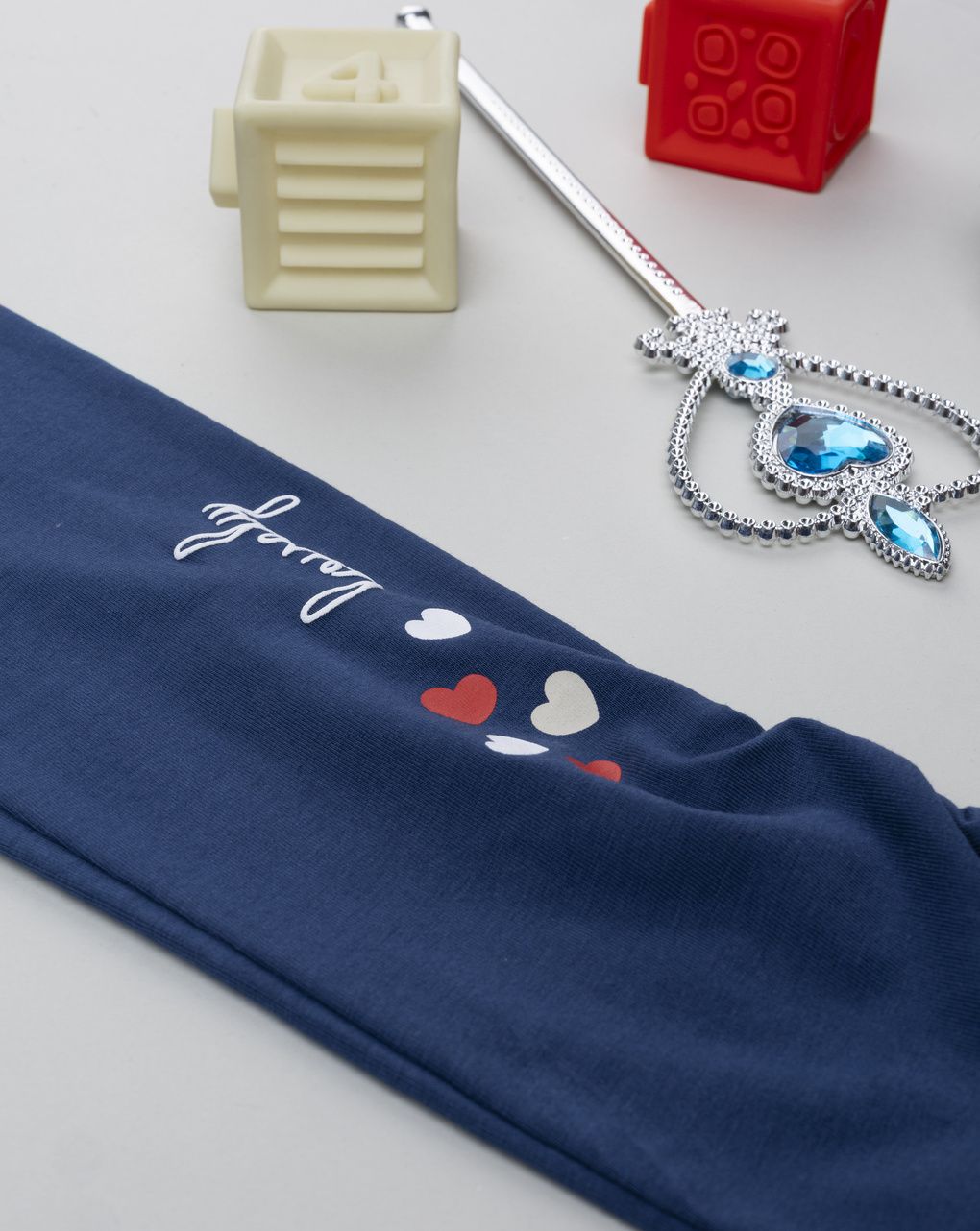 Legging bimba blu stampato