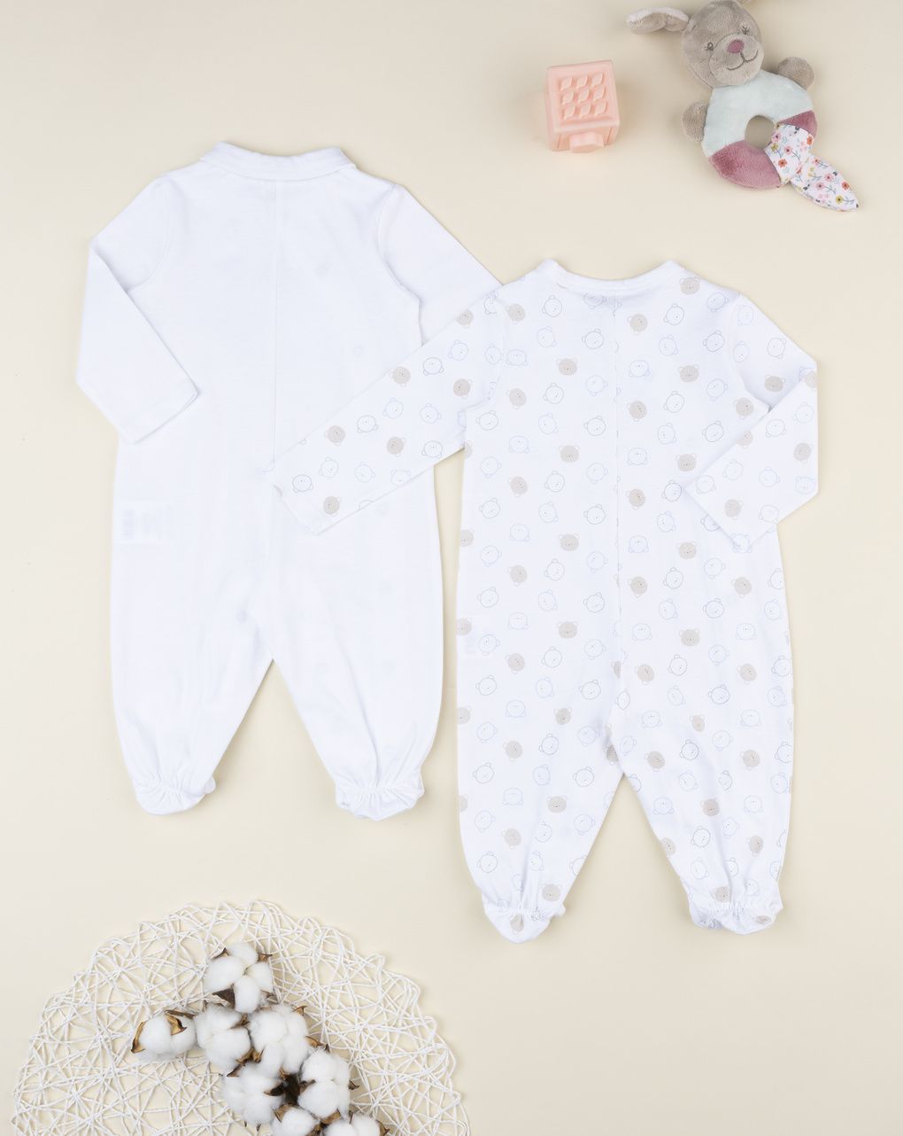 Pack 2 tutine bimbo orsetti bianche