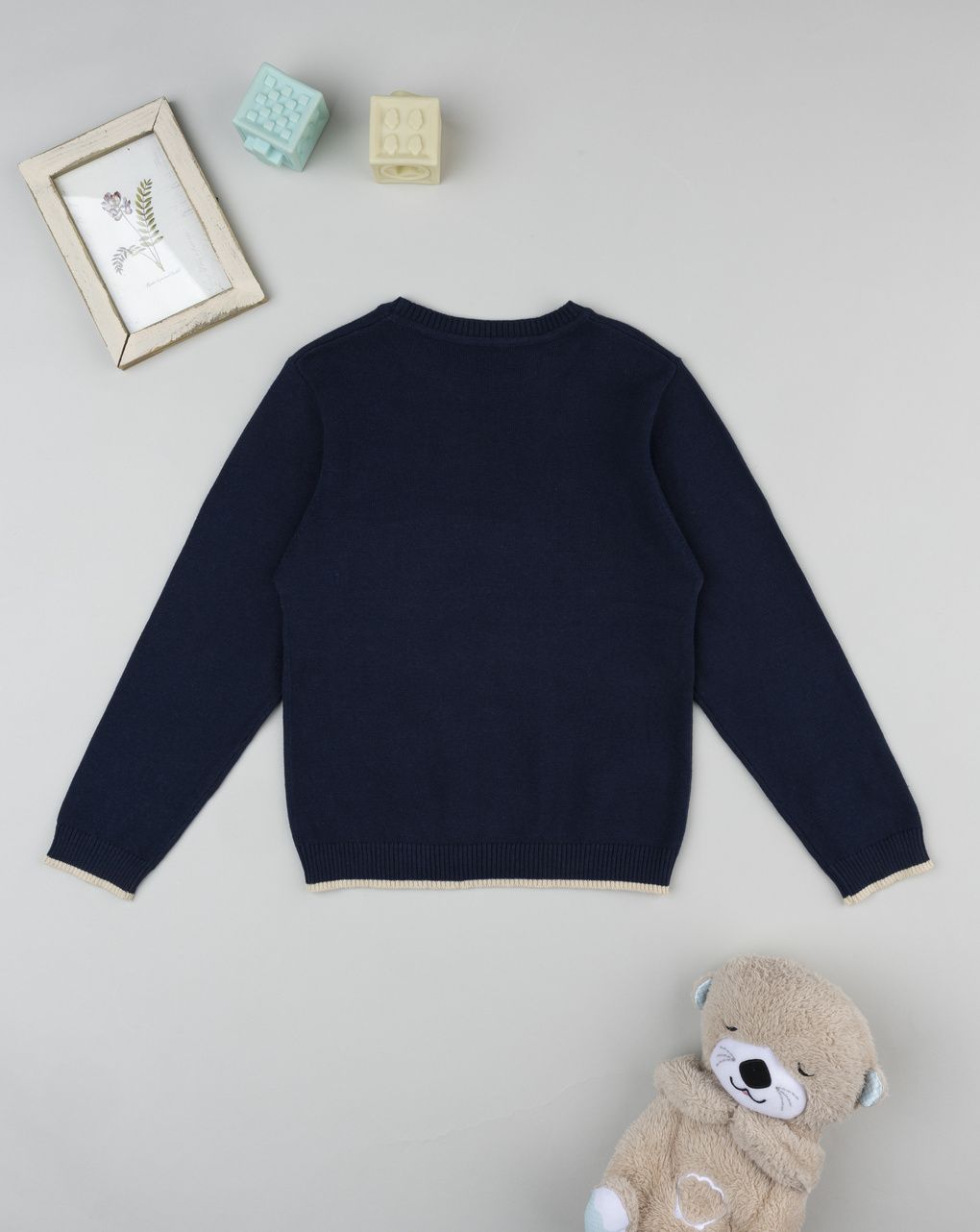Maglione bambino blu notte girocollo