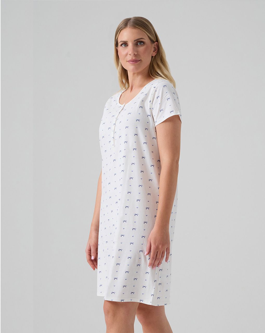 Camicia da notte allattamento fiocchi allover