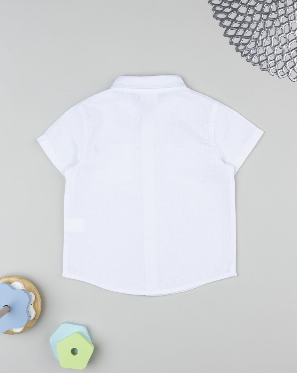 Camicia bimbo lino bianco