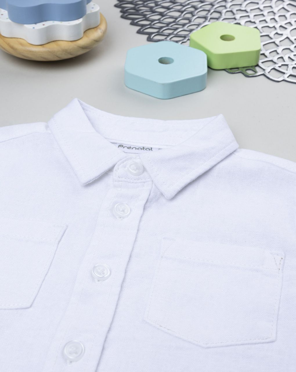 Camicia bimbo lino bianco